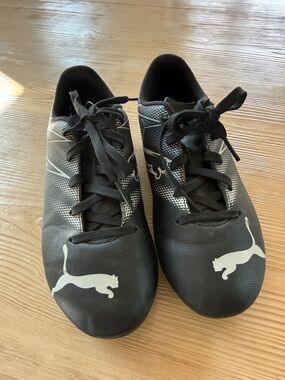Puma Black and White Soccer Cleats